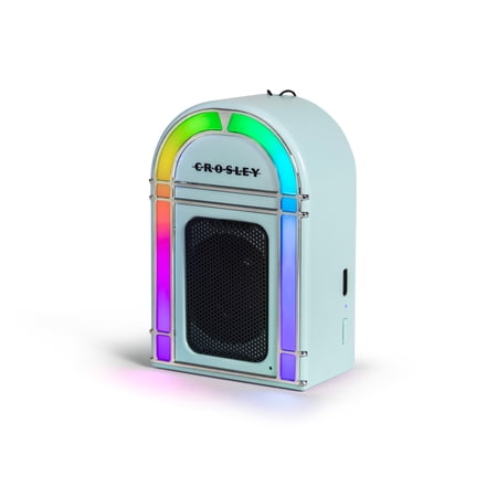 Crosley Mini Jukebox Retro Portable Bluetooth Speaker with LED Lights and Microphone, Vintage