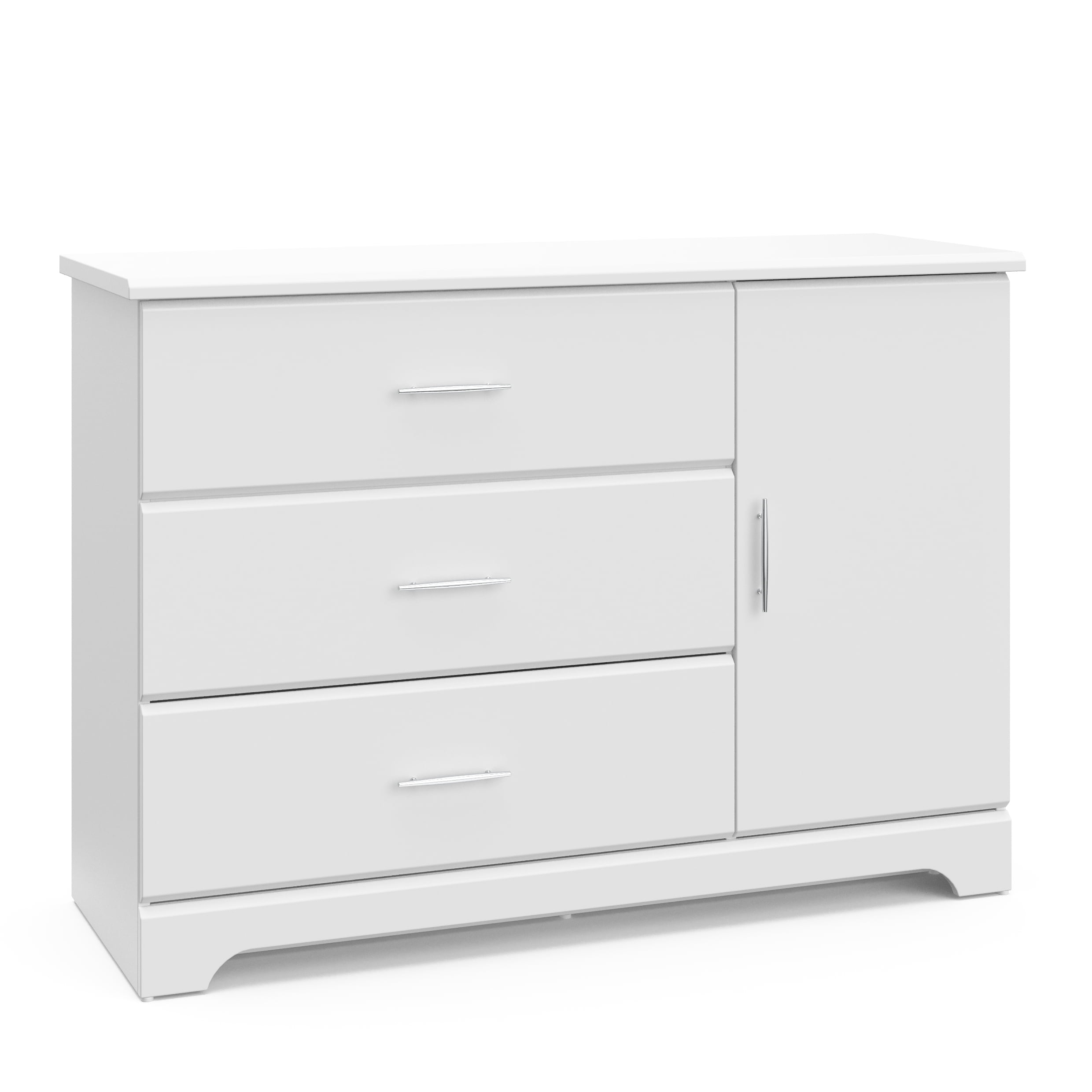 Ideal for Nursery Toddlers Room Kids Room Wood and Composite Construction Storkcraft Brookside 3 Drawer Chest Gray Kids Bedroom Dresser with 3 Drawers 