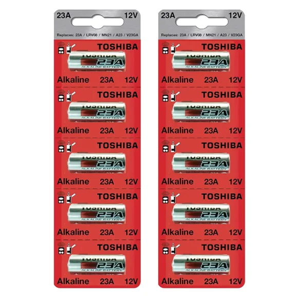 Toshiba A23 12Volt 23AE 21/23 GP23 23A 23GA MN21 Batterie (10 Batteries)