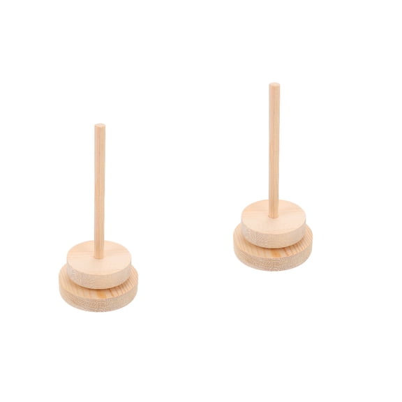 2-Pack Wooden Thread Holder Yarn Rack Portable Sewing Thread Organizer Stand
