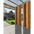 thumbnail image 3 of nqOlkjepod Outdoor Curtains for Patio Waterproof, Farmhouse Orange Brown Outdoor Privacy Panels Grommet, Retro Vintage Wood Blackout Outside Curtains for Porch/Cabana/Pergola 54"x108", 1 Panel, 3 of 8