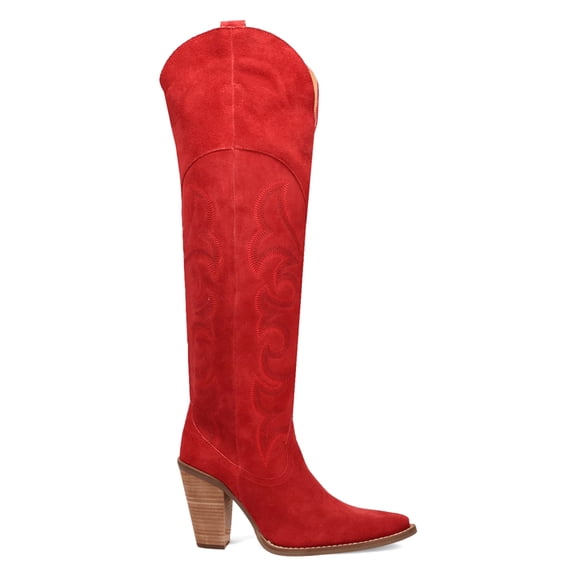 Dingo Womens Primadonna Embroidered Snip Toe Zippered Cowboy Tall Boots