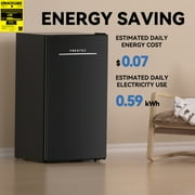 3.1 Cubic Feet Freestanding Mini Fridge Compact refrigerator black