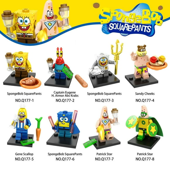 set of SpongeBob SquarePants toys, cute toys, SpongeBob SquarePants gifts, suitable for birthday gifts, Christmas gifts