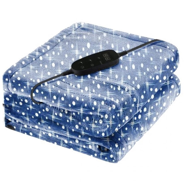 Electric Heated Blanket, Light Blue For Versatile Use, Auto Shutoff Safety, Ultra Soft Sherpa Berber Fleece Comfort, Energy Efficient Design, 5 Speed Temperature Control, Multi-Scenario Application