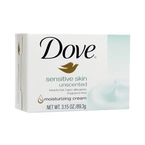 Dove Beauty Moisturizing Cream Bar Soap For Sensitive Skin Unscented 3.15 Oz