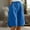 Blue, variant on iHPH7 Womens Linen Shorts, Bermuda Shorts for Women, Knee Length Shorts Women, Gauze Shorts for Women, Linen Clothing, Orange XL