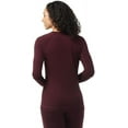 thumbnail image 2 of Classic Thermal Merino Crew Baselayer - Women's, Black Cherry Heather, XL, 2 of 2