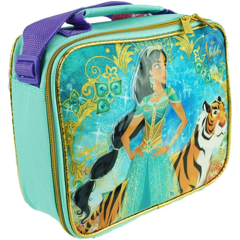 Disney Aladdin Princess Jasmine Girls Soft Insulated School Lunch Box B19pn43274, Girl's, Size: One size, Blue