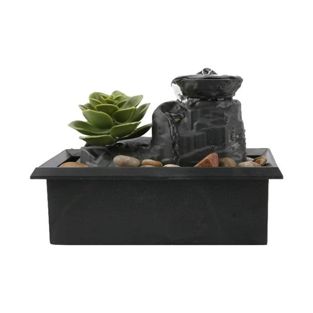 Fuente de mesa, cascada, fuente de meditación, fuente de adorno de mesa de 002
