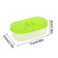 thumbnail image 5 of Refrigerator Organization Box 2-Compartment Transparent Food Storage Container with Lid 6.69x3.74x2.36 inch(Green), 5 of 5