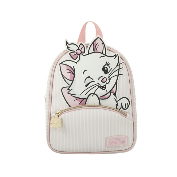 Disney Aristocats Marie Winking Pink & White 10.5" Mini PU Backpack