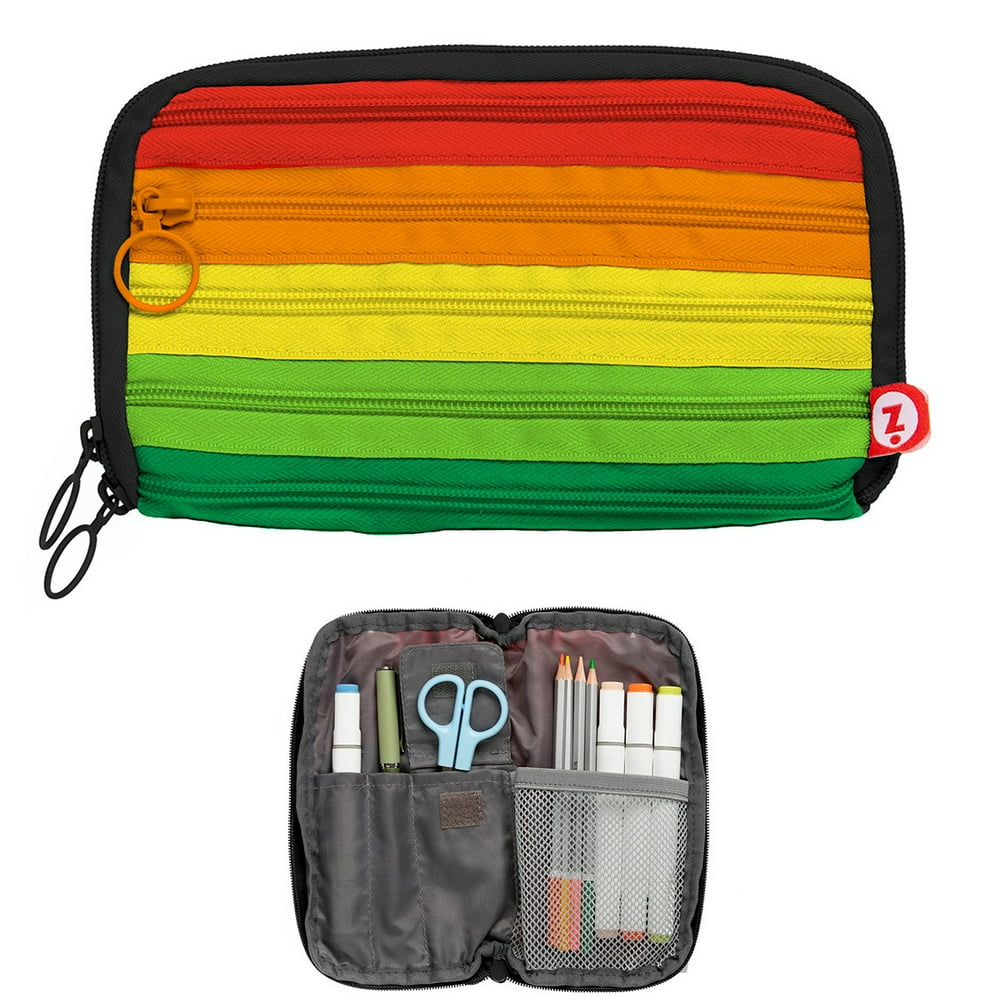 ZIPIT Colors Pencil Case for Girls, Large Capacity Pouch Holds Up to 60