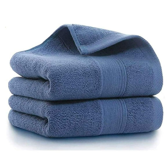 Toallas de mano PUPOPIK, 100% algodón, 14 x 30 cm, muy absorbentes, color azul