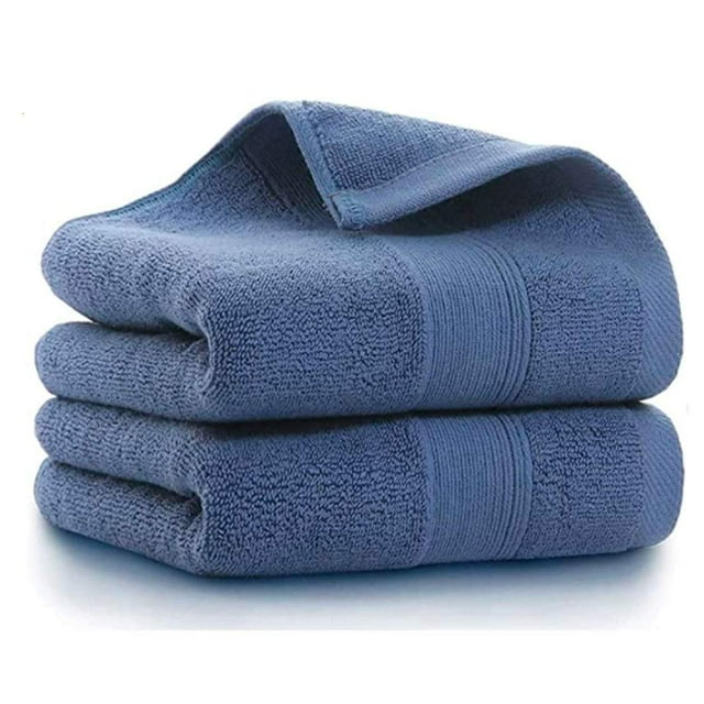 Toallas de mano PUPOPIK, 100% algodón, 14 x 30 cm, muy absorbentes, color azul