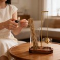 thumbnail image 6 of 2 In 1 Incenses Burners Tray with Removable Glass Ashes Catcher Base Incenses Stand Holder for Home Decors, 6 of 9