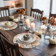 thumbnail image 4 of Thanksgiving Fall Round Braided Placemats Set of 4, Rustic Orange White Green Pumpkin Maple Leaf Heat Insulation Place Mats Washable Non-Slip Table Mats for Kitchen Dining Party, 15 Inches, 4 of 9