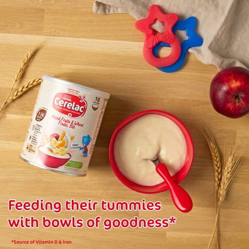 Cerelac Mixed Fruits & Wheat Infant Cereal with milk 7 months+ 400g, British Import (Pack of 3)