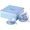Rose Blue, variant on Vintage Porcelain Coffee Tea Cup and Saucer Set 4 Piece Blue Bird Flora Gift Box .5OZ