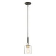 thumbnail image 2 of 3070-416-Minka Lavery-Studio 5 - 1 Light Mini Pendant in Transitional Style - 12.25 inches tall by 5 inches wide-Painted Bronze/Natural Brushed Brass, 2 of 2