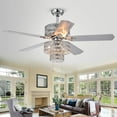 thumbnail image 3 of Warehouse of Tiffany CFL-8354CH Chow 52 in. 6-Light Indoor Chrome Finish Hand Pull Chain Ceiling Fan with Light Kit, 3 of 5