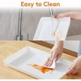 thumbnail image 6 of Plastic Serving Tray for Party plies 15 x 10 White Trays for Serving Food Reusable Large Platter for Buffet Fruit Dert Snack Veggie Kitchen and Outdoor Use Rec 10 Pcs, 6 of 9