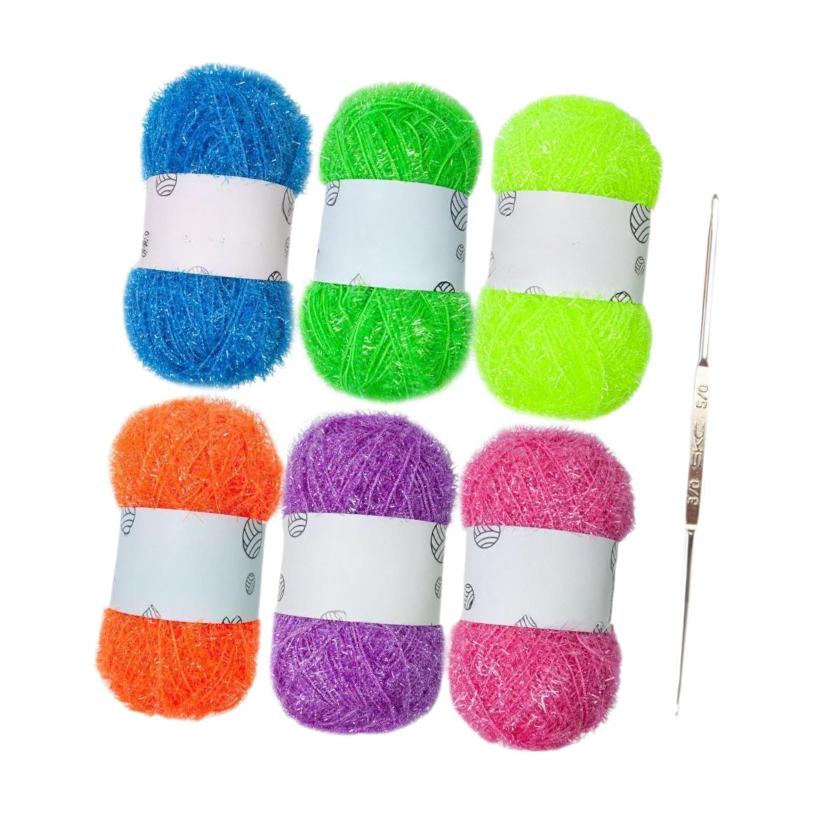 balikha Yarn Dishcloth Thread Comfortable Washable Easy Carrying Hand Crocheted Yarn for Tableware Scrubbing Cloths Men Women Type D
