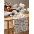 thumbnail image 6 of Boanket Spring Floral Table Runner - 48 Inch Long, Kitchen Dining Table Runner Dresser Scarves, Summer Yellow Pink Flowers Botanical Farmhouse Home Decor for Coffee Table Wedding Party Banquet, 6 of 8