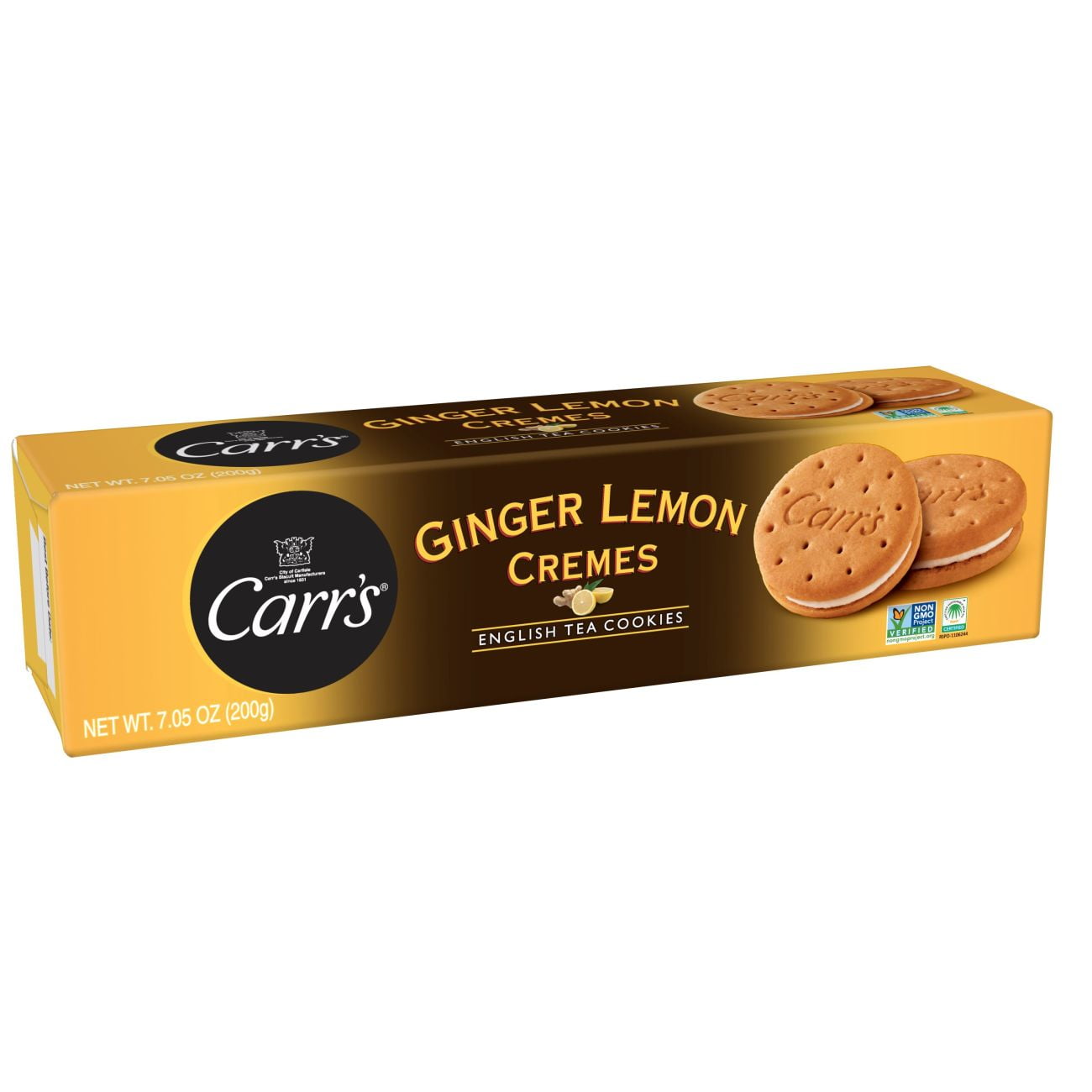 Carr's, English Tea Cookies, Ginger Lemon Cremes,7.05 Oz