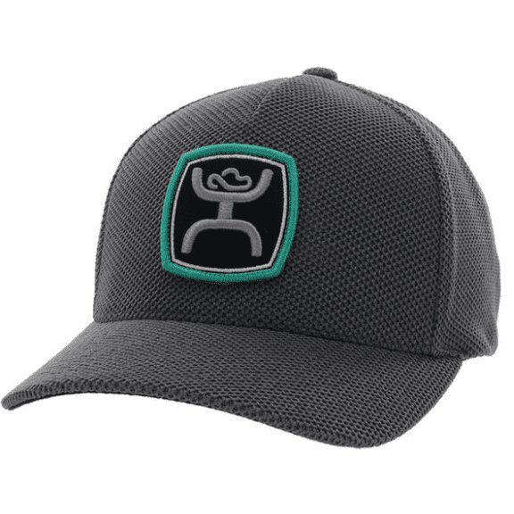 Hooey Mens Zeneith Flexfit Grey Hat with Logo (L/XL)