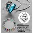 thumbnail image 3 of Leafael Necklaces for Women, Infinity Love Heart Pendant with Zircon Blue Birthstone Crystal for December, Jewelry Gifts for Wife, Silver Plated 18 + 2 inch Chain, Graduation Birthday Gift for Mom Her, 3 of 6