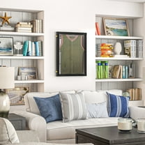 HOMCOM 24" x 32" Jersey Frame Display Case, UV-Resistant Jersey Shadow Box with 2 Keys, Hanger, Black