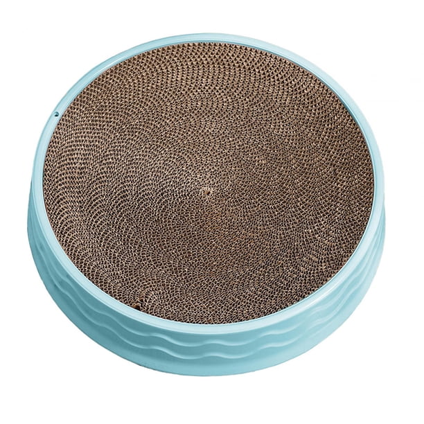 Cama rascador 2 en 1 para gatos de interior, tabla rascadora, suministros para mascotas, cama para dormir. azul