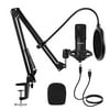 Studio USB Condenser Microphone, ikedon Professional 192kHz/24bit Cardioid Recording Microphone, Plug&Play Computer Microphone Kit with Scissor Arm, Streaming Mic for Podcasting YouTube Gaming -S663
