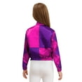 thumbnail image 2 of iiniim Girls Horse Racing Jacket Color Contrast Coat Long Sleeve Zipper Top for Kids Riding Show Hot Pink 16, 2 of 7