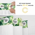 thumbnail image 2 of No Hook Shower Curtains with Snap-in Liner Set, Country Leaves Waterproof Hotel Style Bathroom Shower Curtain, Green Leaf Branches Vine Botanical Rustic Breathable Mesh Top Bath Curtains 48''x72'', 2 of 9