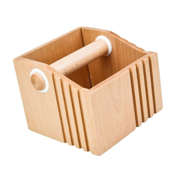 Caja de madera para golpear café, molido de café expreso, utensilio de oficina, recipiente para golpear café molido, fácil de transportar para