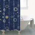 thumbnail image 4 of Dark Blue Celestial Pattern Shower Curtain 36"x72" ,Bathroom Decorative Shower Curtains Set with 12 Hooks,Modern Waterproof Washable Shower Curtain, 4 of 6