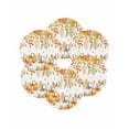 thumbnail image 7 of 13 Inch Round Placemats Set of 6, Orange Fall Non Slip Heat Insulation PP Table Mats, Thanksgiving Weeping Maple Leaf Pumpkins Washable Place Mats for Kitchen Dining Party Table Decor, 7 of 7