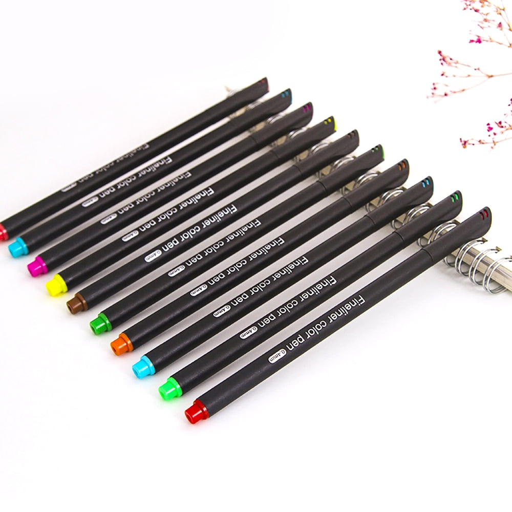 Bview Art 12 Colors Intensity Fineliner Color Pen Set 0.4 mm Fine Line  Drawing Pen Fine Point Markers Pen For Writing