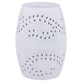 thumbnail image 2 of Powell Shanice Round Lace Cut Metal Indoor Accent Side Table, 19" Tall, White, 2 of 6