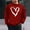 Red(New), variant on PNTUTB Fashion Valentine's Day Print Loose Comfort Casual Long Sleeves Crew Neck Pullover Sweatshirts for Men