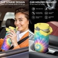 thumbnail image 5 of 30 Oz Tumbler Colored Tie-dyeing Tumbler with Lid and Straw, Birthday Gift Cup for Friend Women Men Coffee Travel Mug Thanksgiving Day Halloween Christmas Gift Water Bottle, 5 of 7