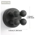 thumbnail image 3 of 4 piezas de soporte de silicona para cepillos de dientes, gancho multifunción, impermeable, autoadhesivo, soporte para enchufe de un solo cepillo de dientes para pared, 3 of 4