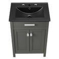 thumbnail image 3 of Sink Vanity Cabinet, Wood, Grey Gray Black, Modern Contemporary Urban Design, Hotel Bedroom Bathroom Master Suite Guest, 3 of 10