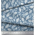 thumbnail image 3 of Soimoi Blue Cotton Duck Fabric Tropical Leaves Printed Fabric 1 Yard 56 Inch Wide, 3 of 3