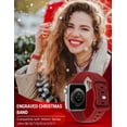 thumbnail image 5 of Wearlizer Christmas Engraved Band Compatible with Apple Watch Band 38mm 40mm 41mm 42mm 44mm 45mm 49mm Women Men, Silicone Snowman Santa Claus Holidays Strap for iWatch Series Ultra SE 9 8 6 5 4 3 2 1, 5 of 6