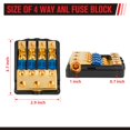 thumbnail image 3 of Portafusibles RED WOLF de 4 vías ANL 60A para coche y barco de 12 V, 3 of 7