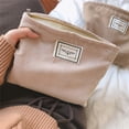 thumbnail image 1 of Portable Fashion Beauty Case Clutch Purse Toiletries Storage bag Handbags Cosmetic Organizer Corduroy Cosmetic Bag Travel Makeup Bag Makeup Pouch BEIGE, 1 of 8