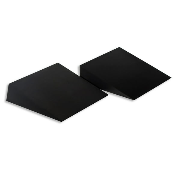 Trademark Innovations 12" Foam Incline Wedge for Yoga Stretching (Set of 2, Black)